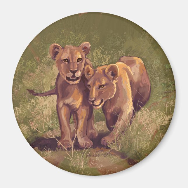 Lion Cubs Magnet (Vorne)