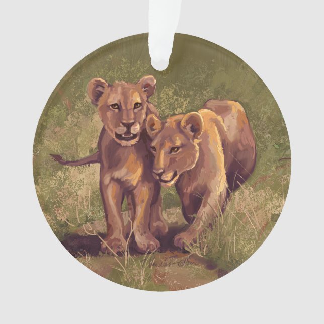 Lion Cubs Ornament (Vorderseite)