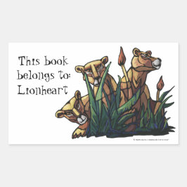 Lion Cubs Personal Buchzeichen Stickers