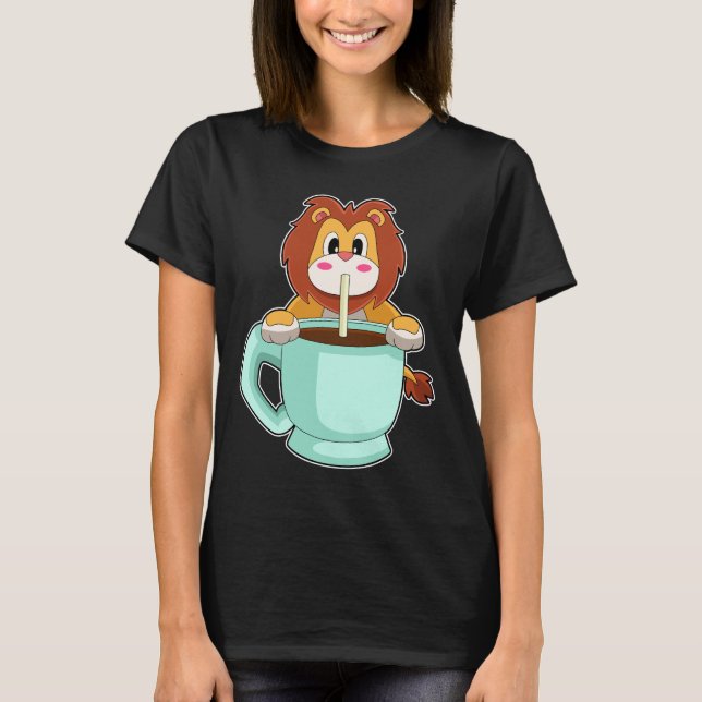 Lion-Cup-Kaffee T-Shirt (Vorderseite)