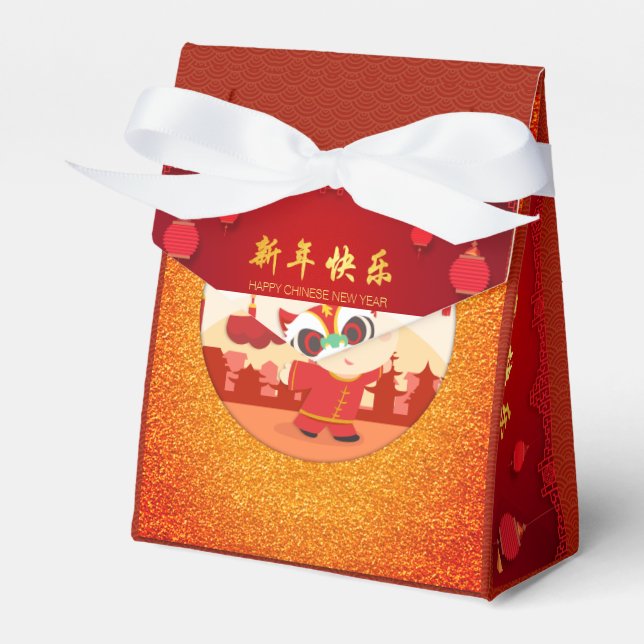 Lion Dance Chinese New Year Kid TFB Geschenkschachtel (Vorderseite)