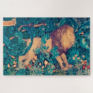 Lion dans The Forest, William Morris Jigsaw Puzzle