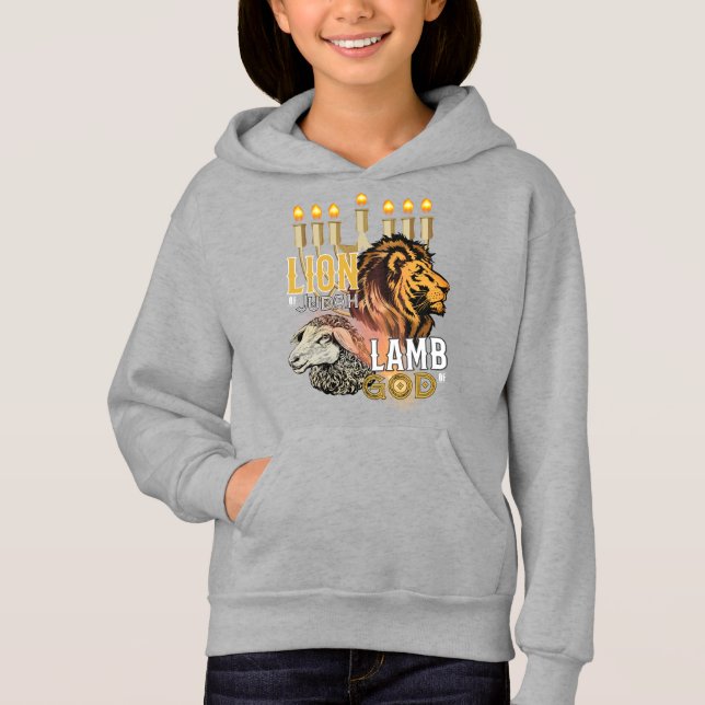 Lion de Juda Agneau de Dieu Sweat - shirt à capuch (Devant)