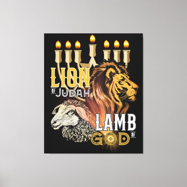 Lion De Juda Agneau De Dieu Toile Art (Recto)