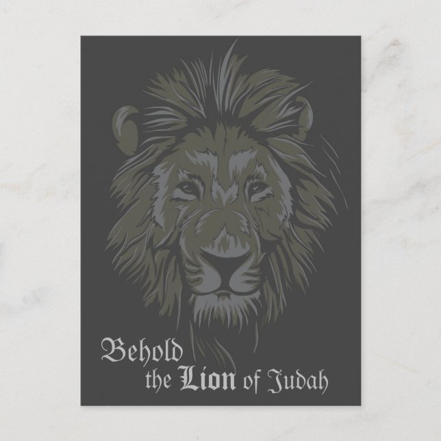 Lion de Juda Bible Verse Apocalypse 5:5 Carte post (Devant)