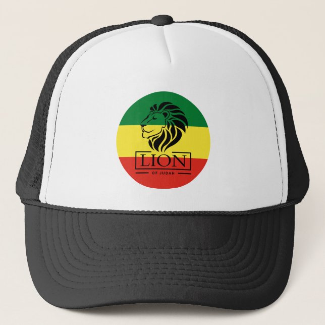 Lion de Juda - Haile Selassie - Casquette de camio (Devant)