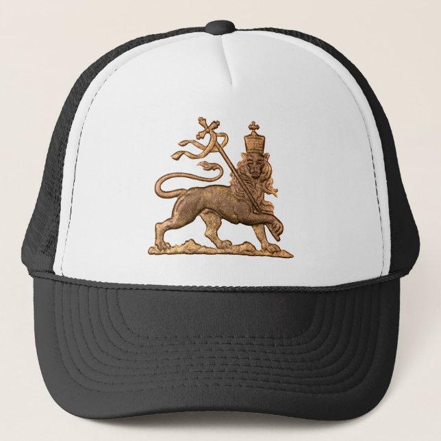 Lion de Juda - Haile Selassie - Casquette de camio (Devant)