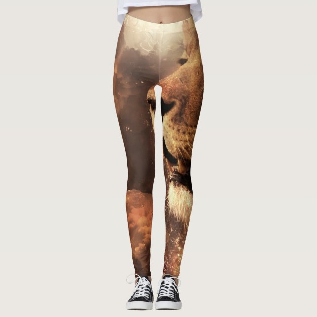Lion de Juda - Jah Rasta - Power Leggings de Yoga (Devant)