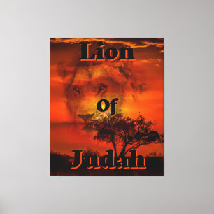 Lion De Juda Tribe Biblique Toile Mur Art