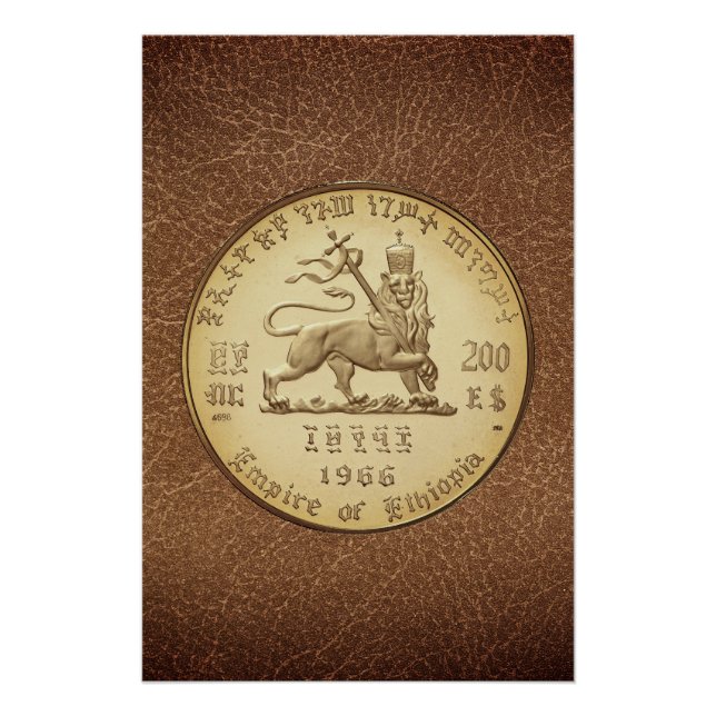 Lion de Judah Jah Rastafari Reggae Roots Affiche (Devant)