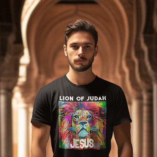 LION DE JUDAH JESUS CHRISTIAN T-SHIRTS