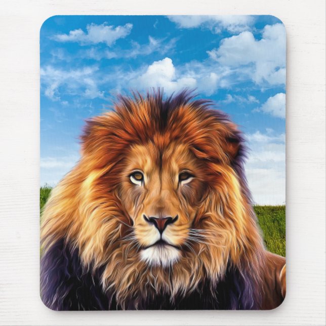Lion der König des Waldes Mousepad (Vorne)