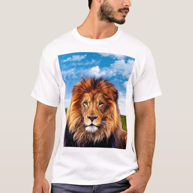 Lion der König des Waldes T-Shirt (Vorderseite)