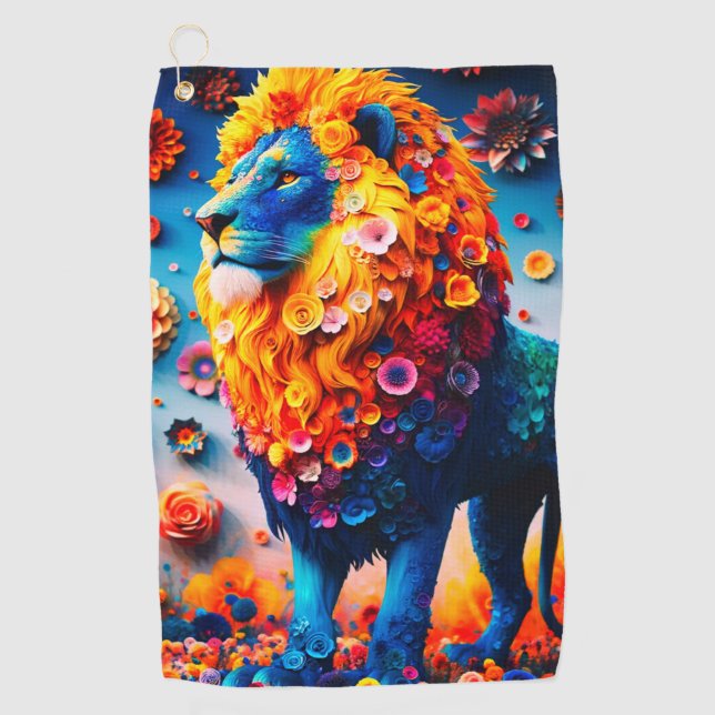 Lion Design Golfhandtuch (Vorderseite)