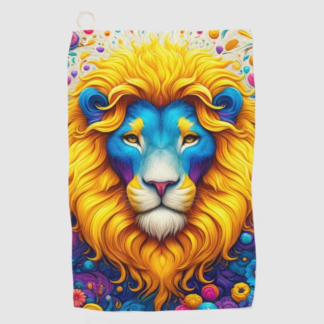 Lion Design Golfhandtuch (Vorderseite)