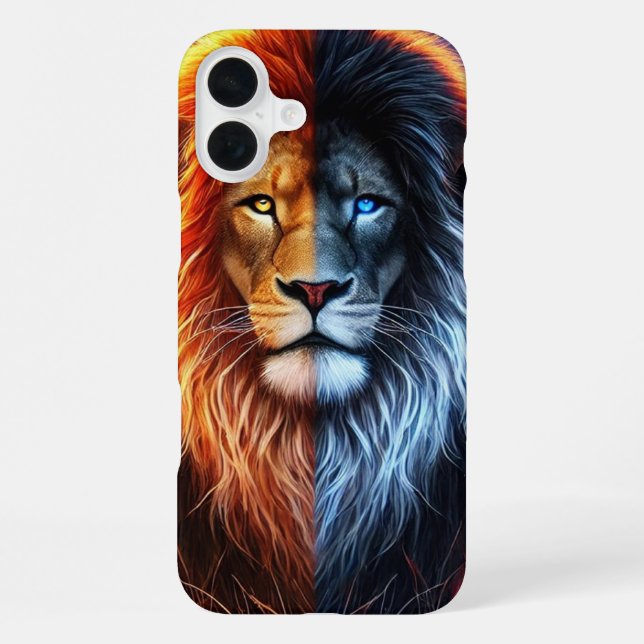 Lion Design Phone Case iPhone 16 Plus Hülle (Rückseite)