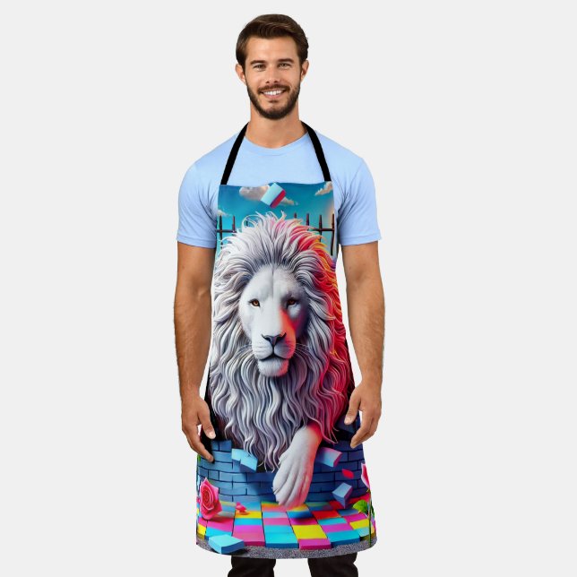 Lion Design Schürze (Getragen)