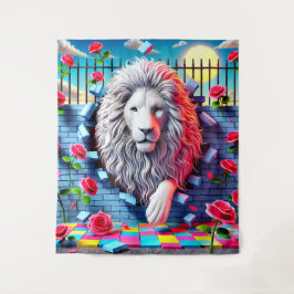 Lion Design Wandteppich