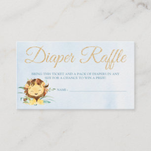 Lion Diaper Raffle Card Tickets für Baby Dusche Begleitkarte