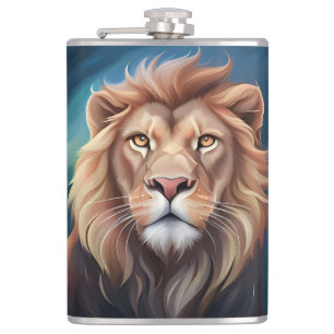 Lion Digital Art Portrait-56556 Flachmann