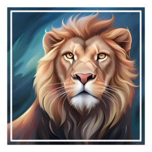 Lion Digital Art Portrait-56556 Fotodruck