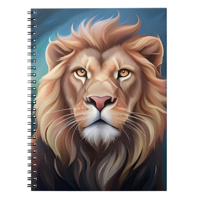 Lion Digital Art Portrait-56556 Notizblock (Vorderseite)