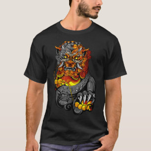 Lion Door Guardian Statue Fu Dog oder Foo Dog T-Shirt