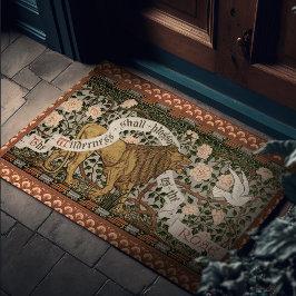 Lion Dove Wilderness Rose Walter Crane Fußmatte