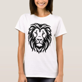 Lion Drawing T-Shirt – Creative Sketch Style Graph