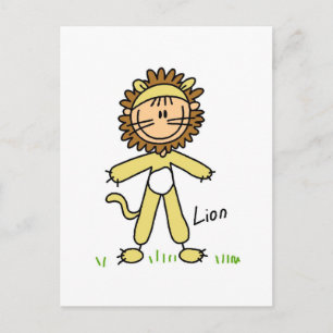 Lion Dress Up T - Shirt und Geschenke Postkarte