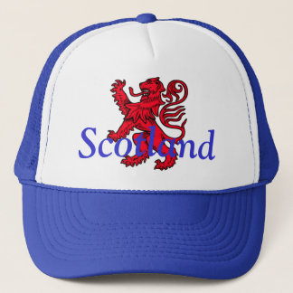 Lion effréné du casquette de l'Ecosse