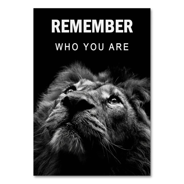 Lion erinnere dich daran, wer du bist tischnummer (Vorderseite)