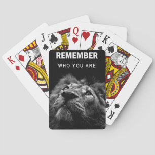 Lion erinnere dich, wer du bist spielkarten