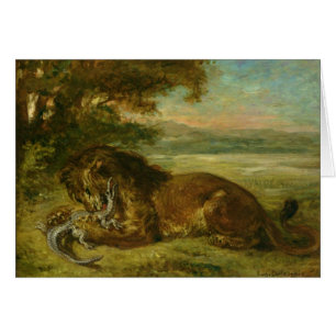Lion et alligator, 1863