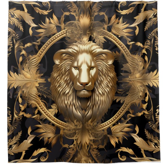Lion Face Duschvorhang (Vorderseite)