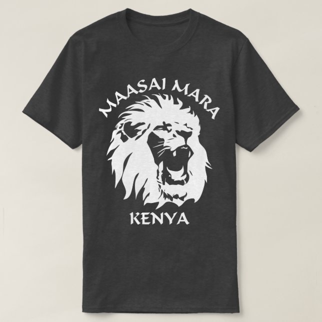 Lion Face Maasai Mara Kenya National Reserve T-Shirt (Design vorne)