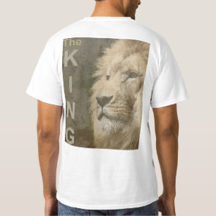 Lion Face Mens Modernes elegantes Template Weiß T-Shirt