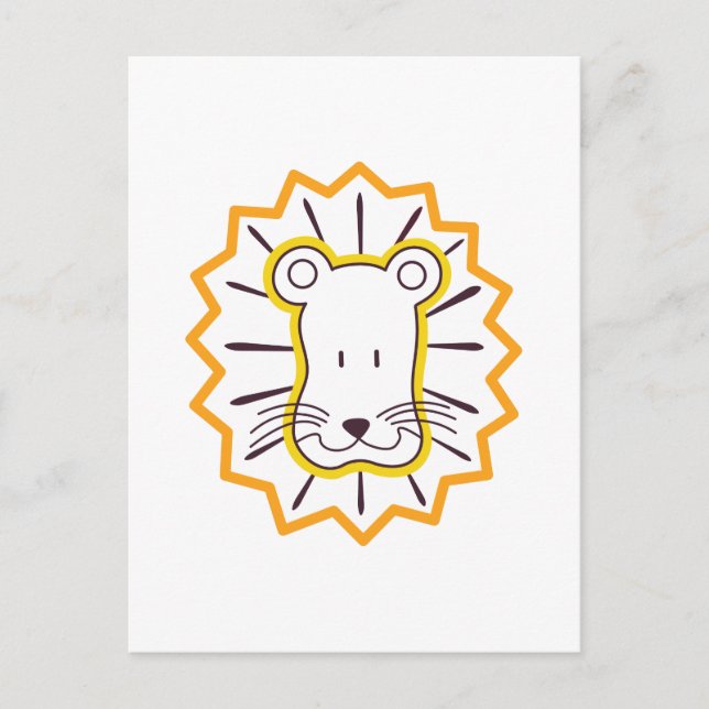 Lion Face Postkarte (Vorderseite)
