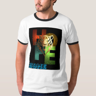 Lion face print & hope text T - Shirt