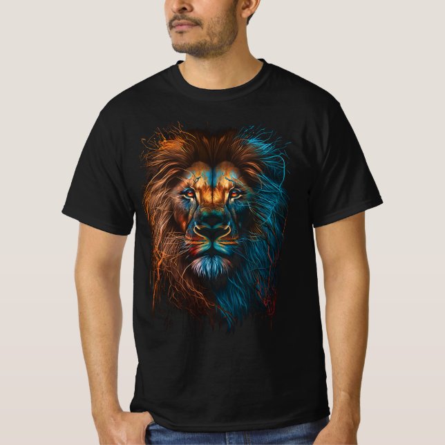Lion Face Shirt, African Safari Shirt (Vorderseite)