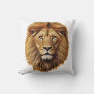 Lion Face Throw Pillow | Cute Jungle Animal Cushio Kissen