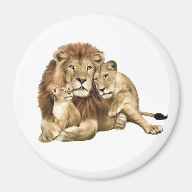 Lion Family Magnet (Vorne)