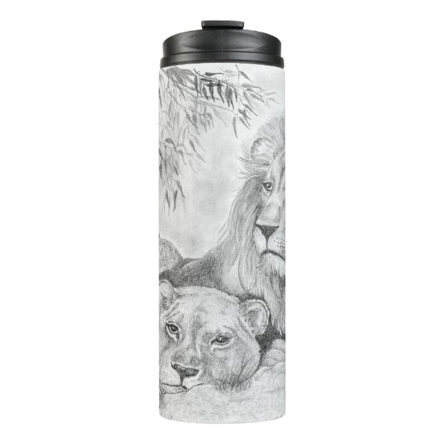 Lion Family Tumbler Thermosbecher (Vorderseite)