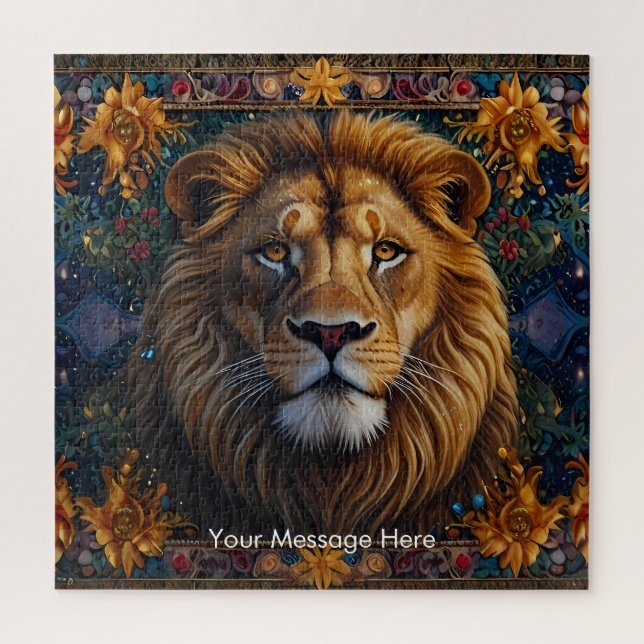 Lion fantasy colour painting Wildlife Art (Vertikal)