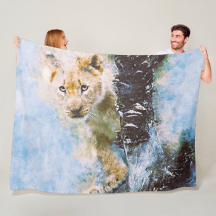 Lion Fleece Blanket
