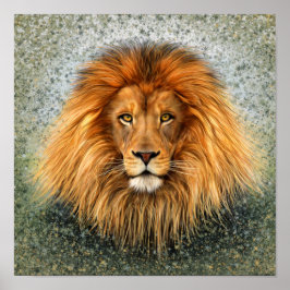 Lion Fotografie Malgrafiebild Poster