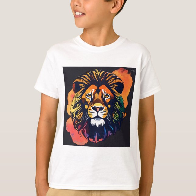 Lion Fotos T-Shart T-Shirt (Vorderseite)