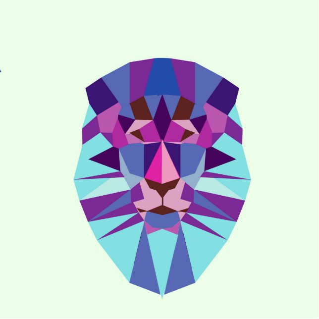 Lion Freistehende Fotoskulptur (Vorne)