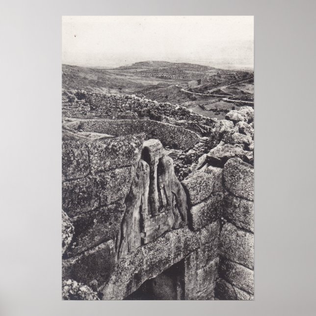 LION GATE & GRAVE CIRCLES MYCENAE GRIECHENLAND POS POSTER (Vorne)