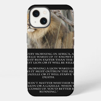 Lion Gazelle Running Quote Cell Phone iPhone Case Hülle